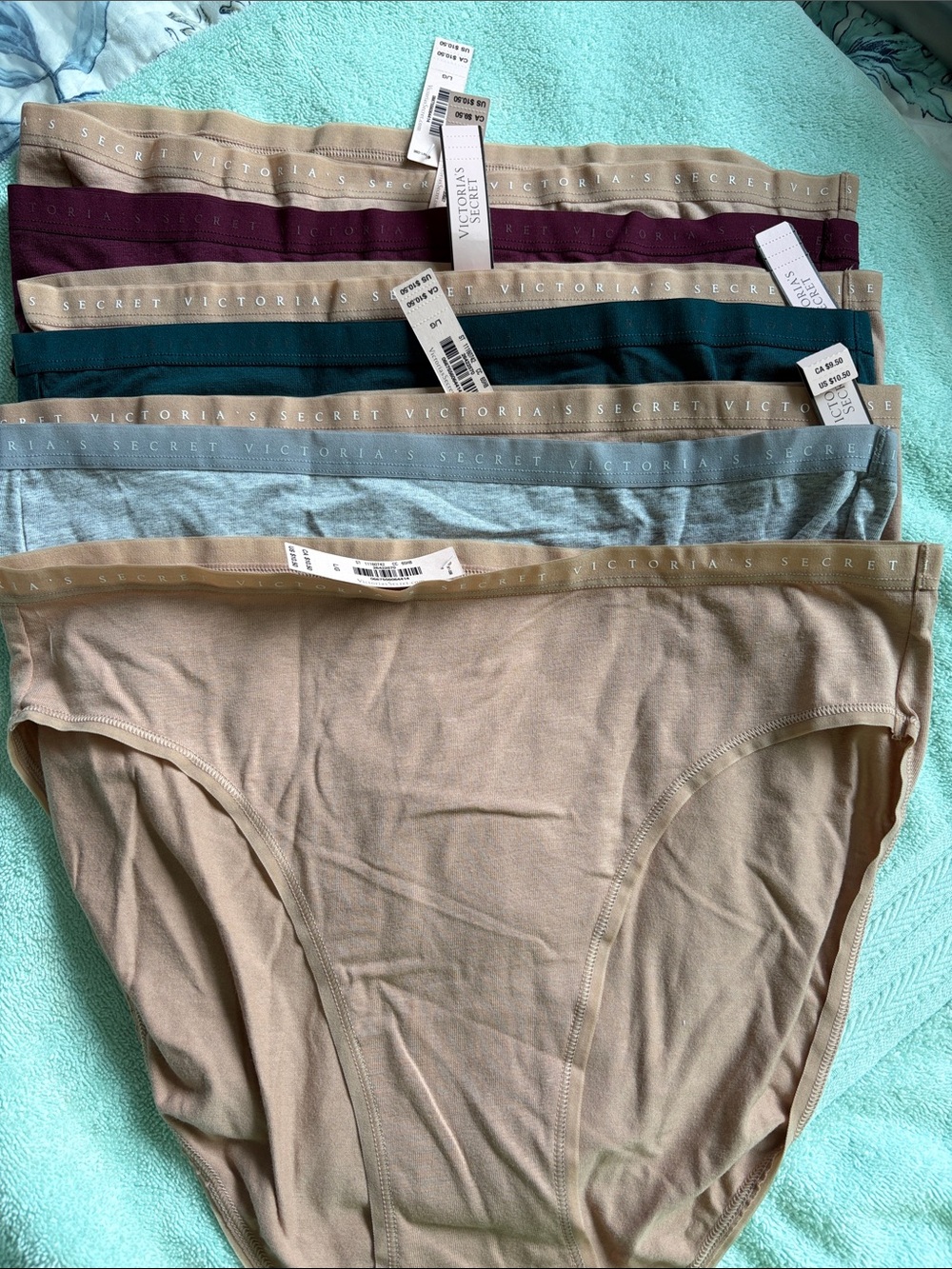 Lot / bundle of Victoria's Secret Cotton Underwear - Assorted Colors